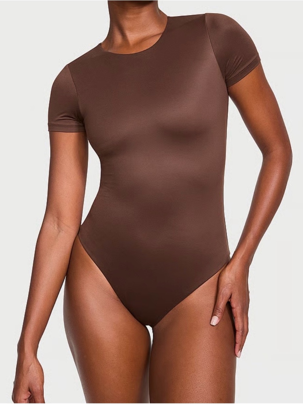 Victory secret Women's Short Sleeve Brown Bodysuit